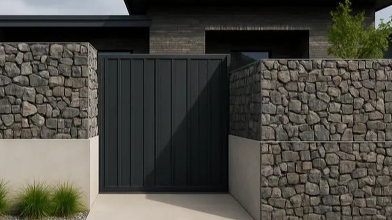 6 Model Pagar Rumah Setengah Tembok yang Simpel Tapi Mewah, Bisa Jadi Pilihan  (created by AI)