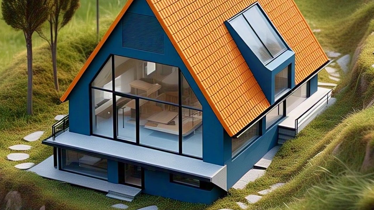 Ilustrasi Atap Rumah Segitiga