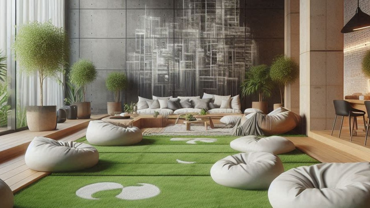 Desain Taman Rumput Sintetis