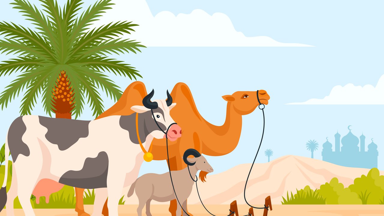 Ilustrasi hewan kurban. (Photo Copyright by Freepik)