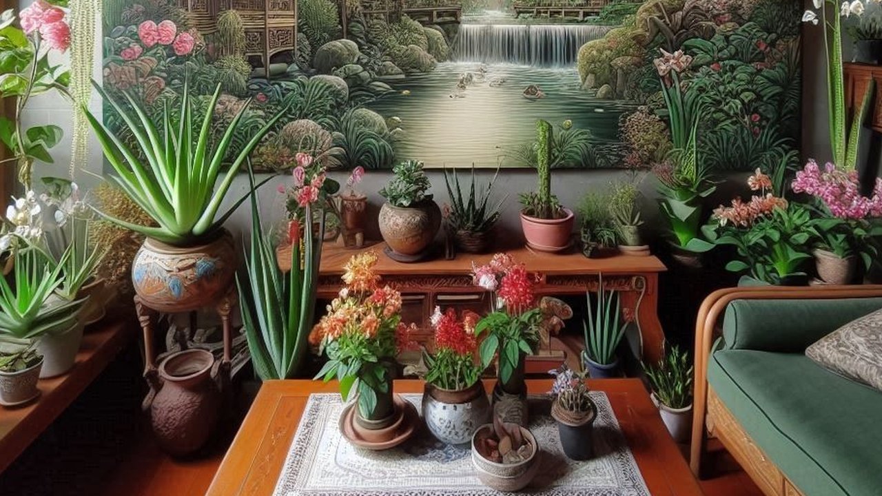 Ilustrasi Tanaman di Dalam Rumah