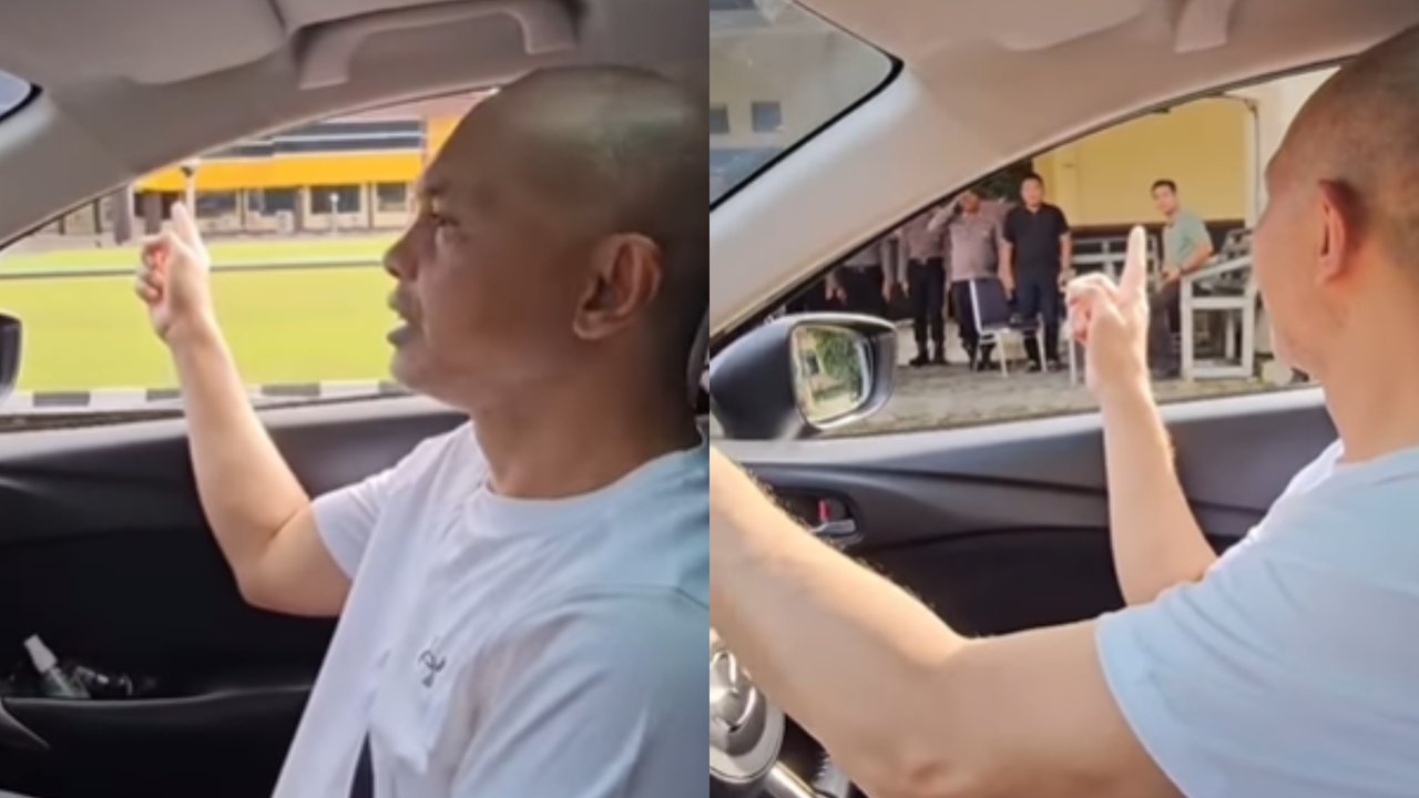 Gaya Santai Jenderal Polisi saat Patroli, Berkaos Oblong Nyetir Sendiri jadi Sorotan