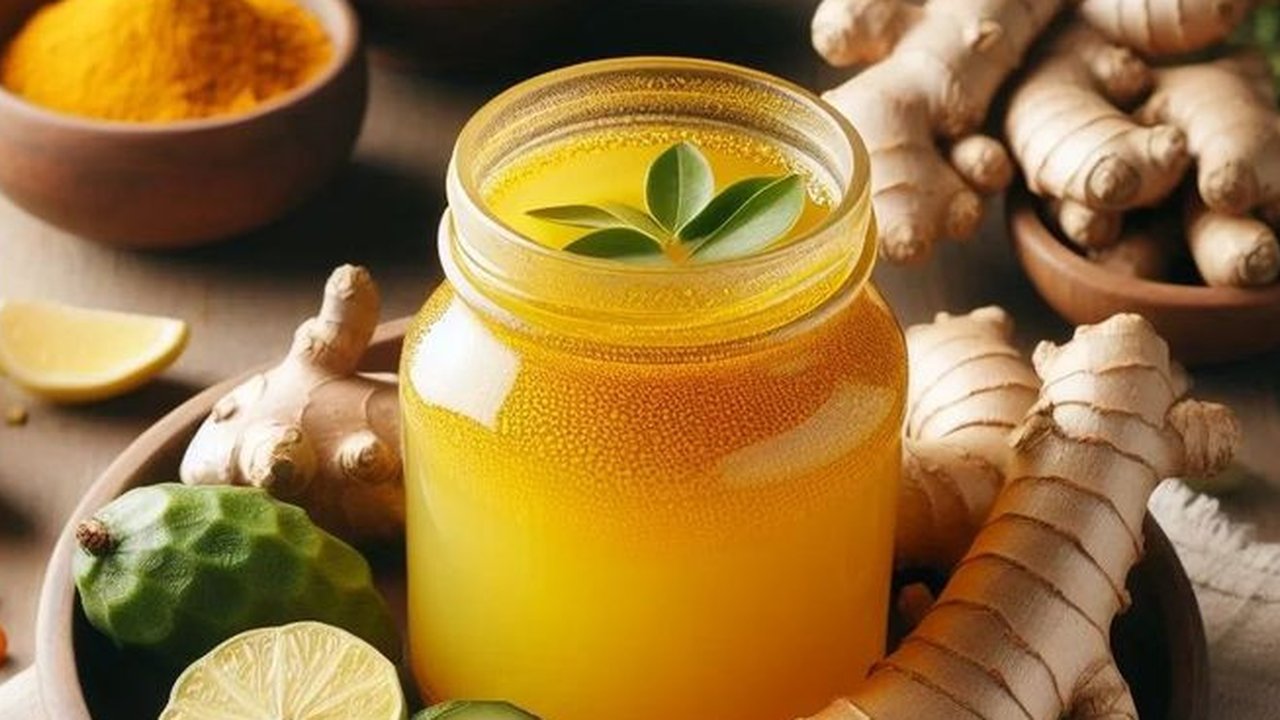 Ilustrasi Jamu Kunyit. (foto; Pinterest/Card9).