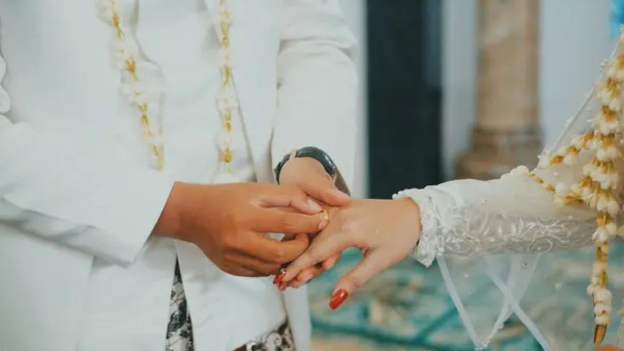 Ilustrasi menikah, pernikahan, wedding