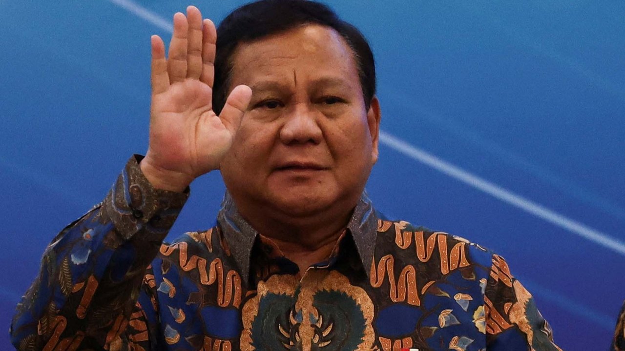 Presiden Prabowo Subianto saat menghadiri sarasehan  ekonomi bertema