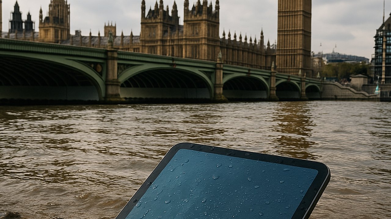 ipad di sungai thames
