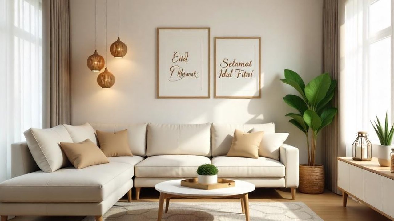 Ide dekorasi ruang tamu tema lebaran