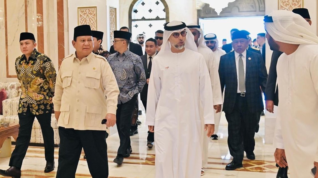 Prabowo Tiba di Abu Dhabi Temui Presiden Mohamed bin Zayed