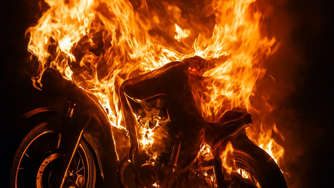 Kenapa Motor Terbakar Disiram Air Makin Membesar?