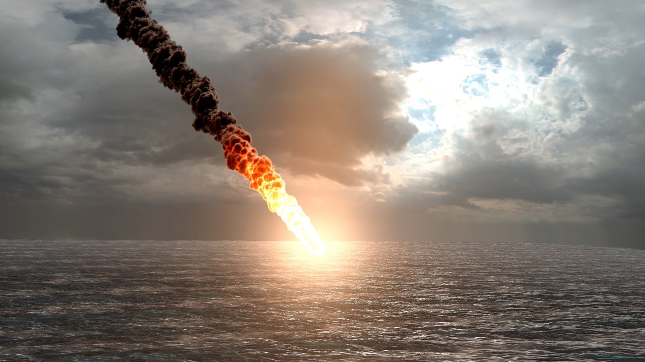 ilustrasi satelit jatuh