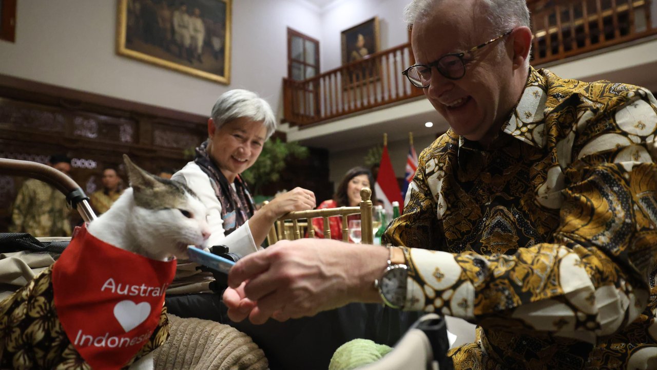 Hadiah Spesial Kalung Syal dari PM Australia untuk Kucing Prabowo Bobby Kertanegara