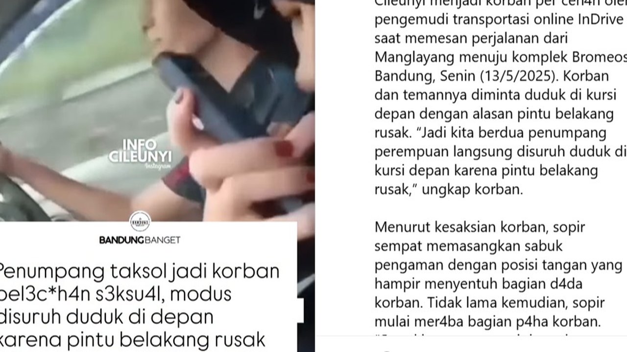 Viral sopir taksi online lecehkan penumpang