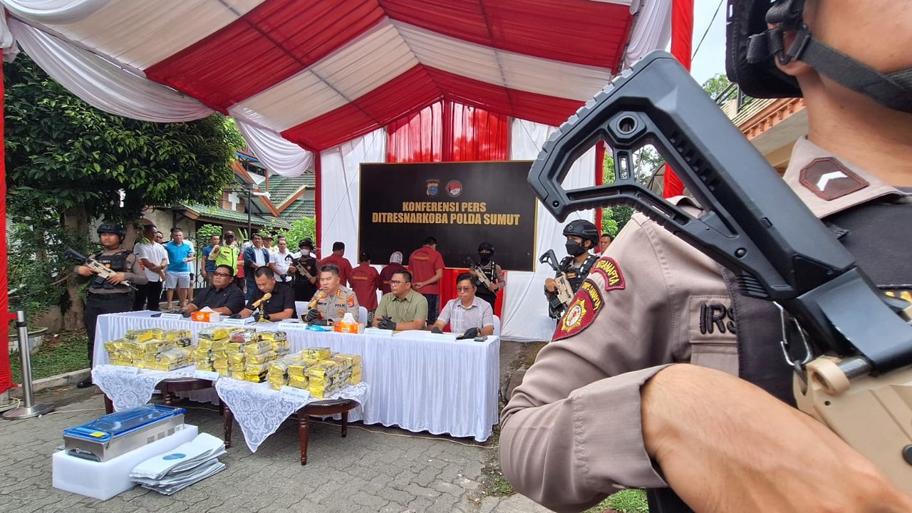 Polda Sumut Ungkap Sindikat Peredaran 100 Kilogram Sabu, Empat Orang Ditangkap