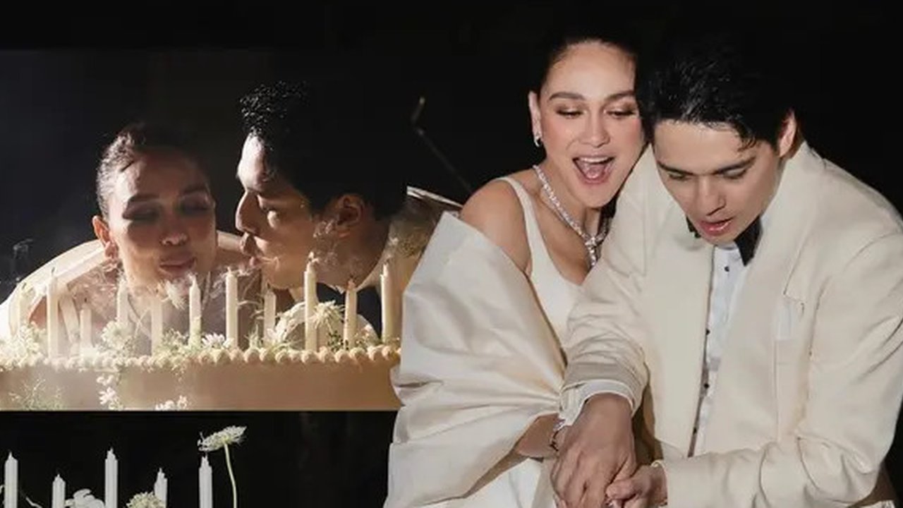 Gaun Unik Luna Maya di After Party, Ada Lukisan Kedua Orangtuanya Dirancang Yefta Gunawan. (Dok: IG @thebridedept)