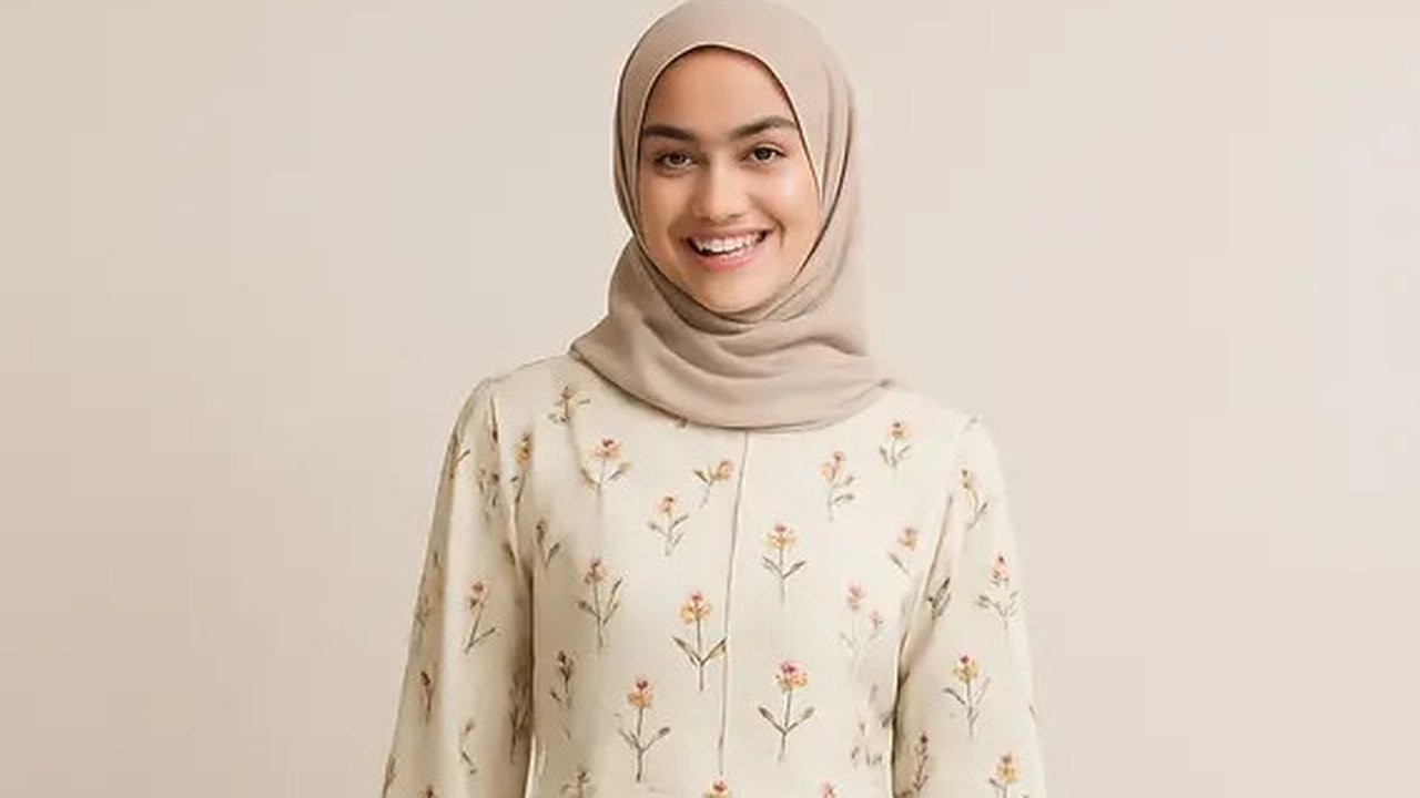 ilustrasi Gamis motif bunga (Foto: Nugroho Purbo via ChatGPT)