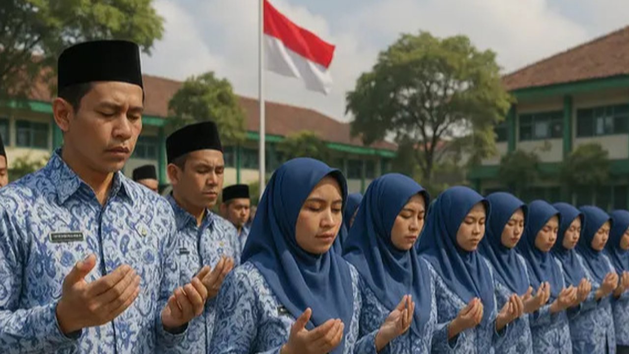 Ilustrasi doa hardiknas (Foto: ChatGPT)