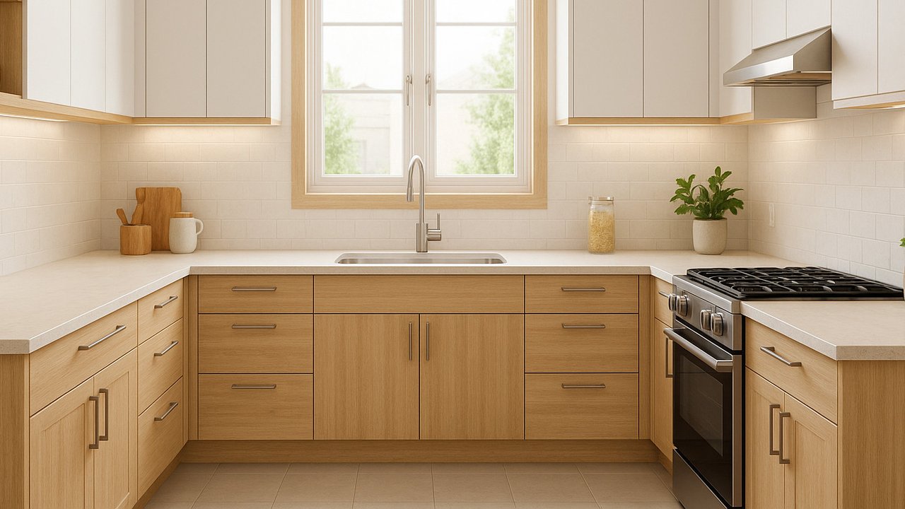 6 Model Kitchen Set Minimalis untuk Dapur Kecil, Susunan Estetik dan Bisa Jadi Inspirasi (sumber: AI)
