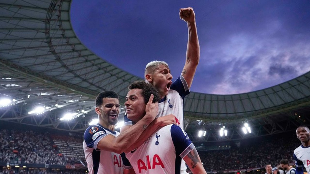 Tottenham juara Liga Europa 2024/2025. (AP Photo/Manu Fernandez)