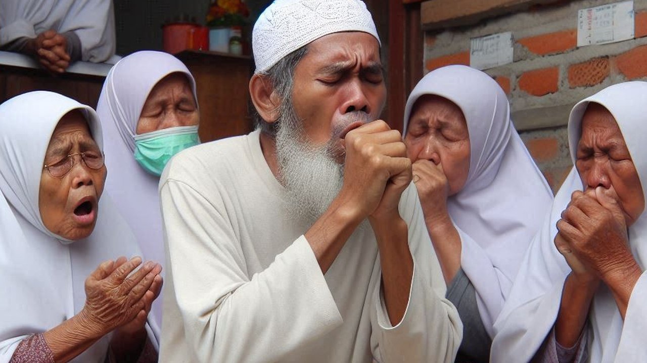 Ilustrasi Jamaah Haji Batuk