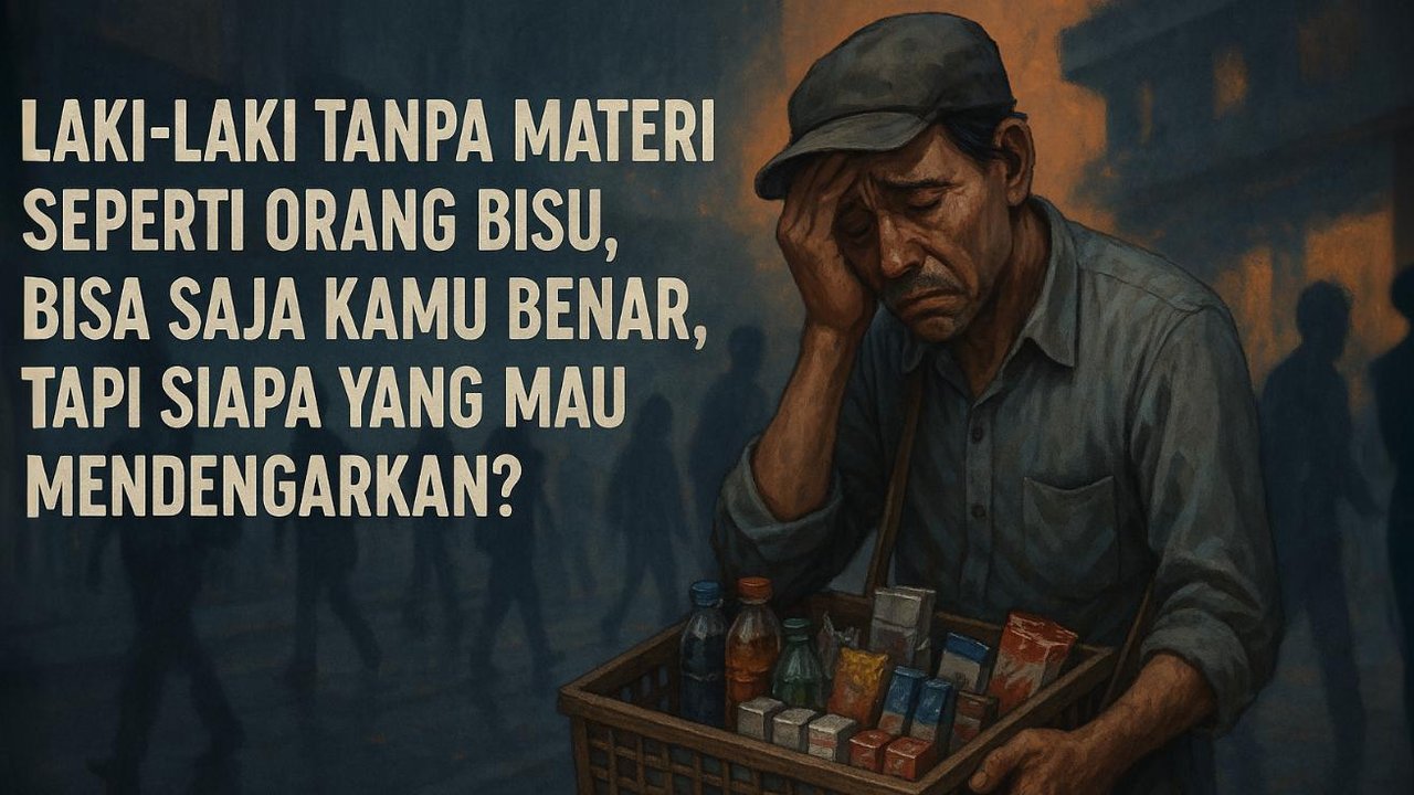 Ilustrasi laki-laki tanpa materi