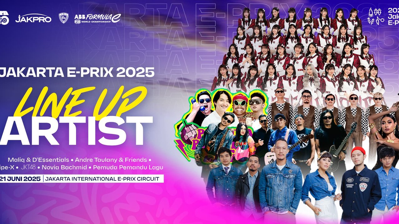Line UP Artis Jakarta E-Prix: Dari Andre Taulany and Friends hingga JKT48 pada 21 Juni