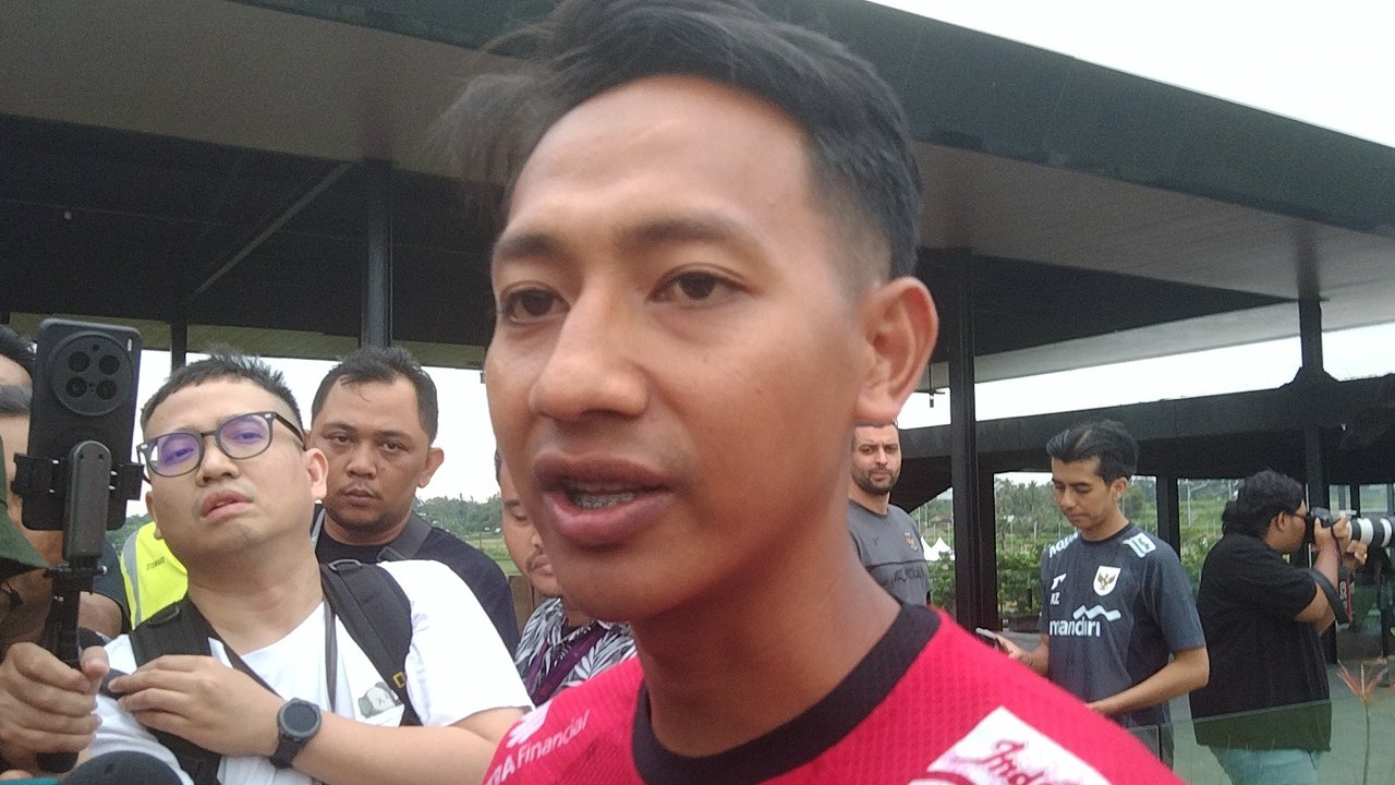 Beckham Putra saat mengikuti pemusatan latihan di Bali United Training Center (BUTC) Kabupaten Gianyar, pada Selasa (26/5).