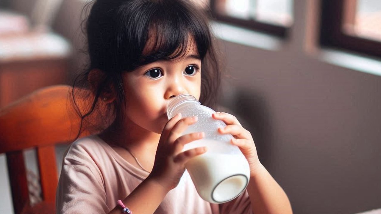 Ilustrasi Minum Susu