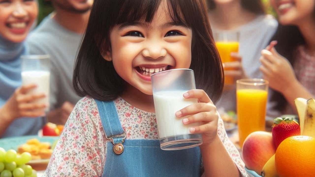 Ilustrasi Minum Susu