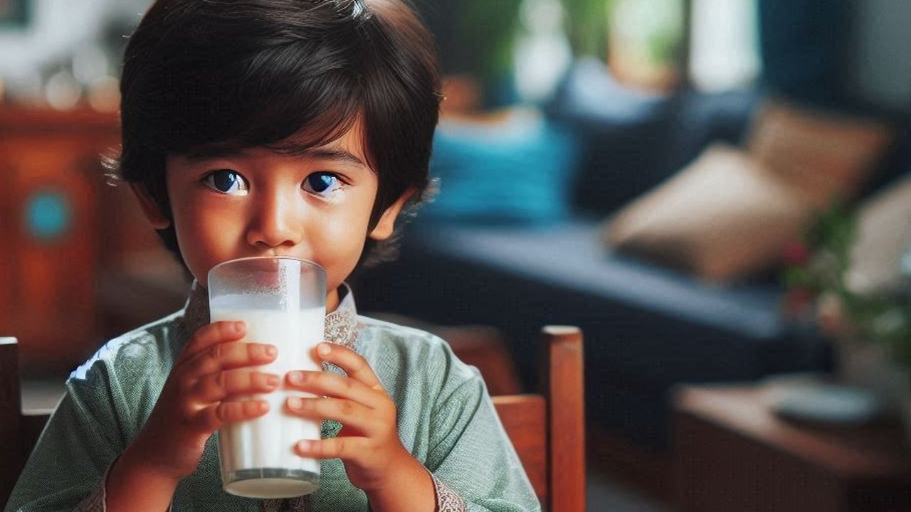 Ilustrasi Minum Susu