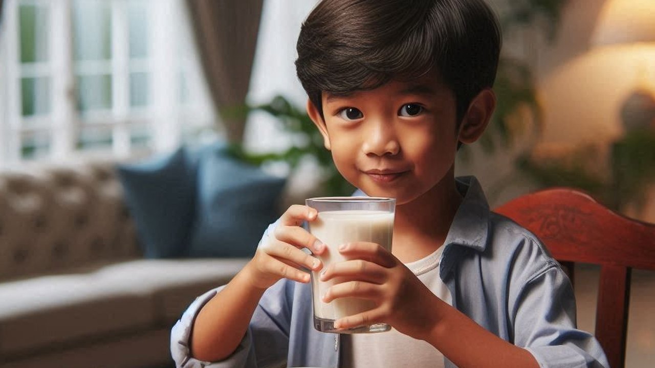 Ilustrasi Minum Susu