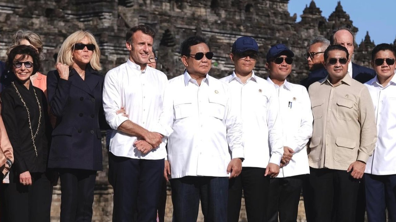 Dampingi Presiden Prabowo, Menteri Ekraf Sambut Macron di Borobudur