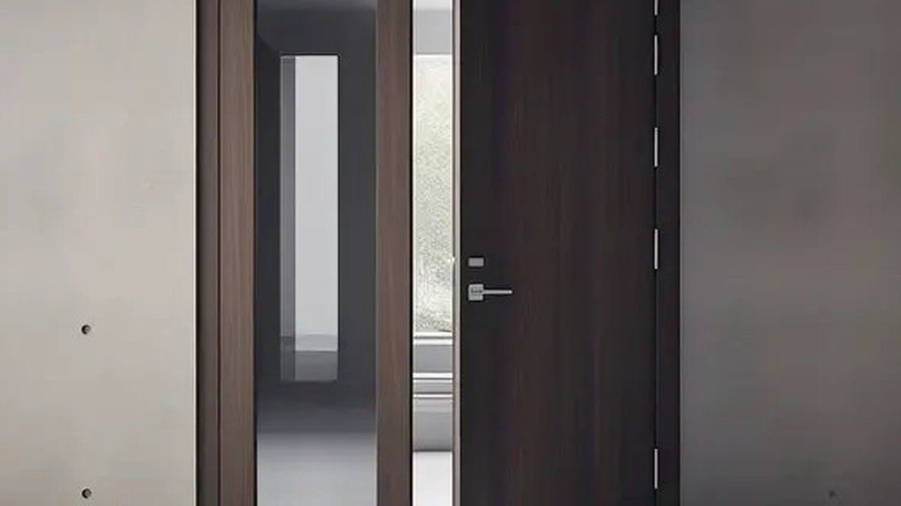 Pintu Minimalis Dua Daun dengan Warna Netral. Sumber: Meta.Ai