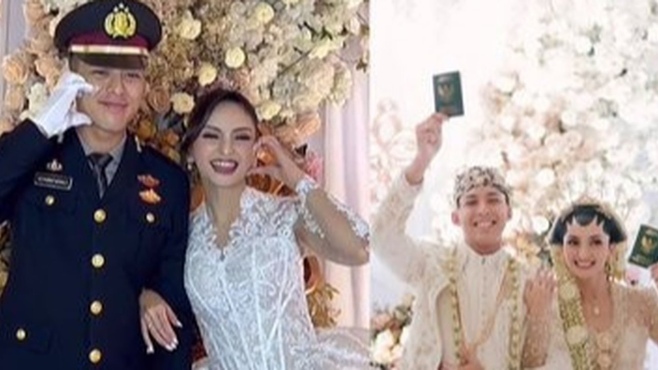 Potret Pernikahan Valerie Tifanka dengan Iptu Mochammad Andhika, Akad dan Resepsi Usung Tema Berbeda