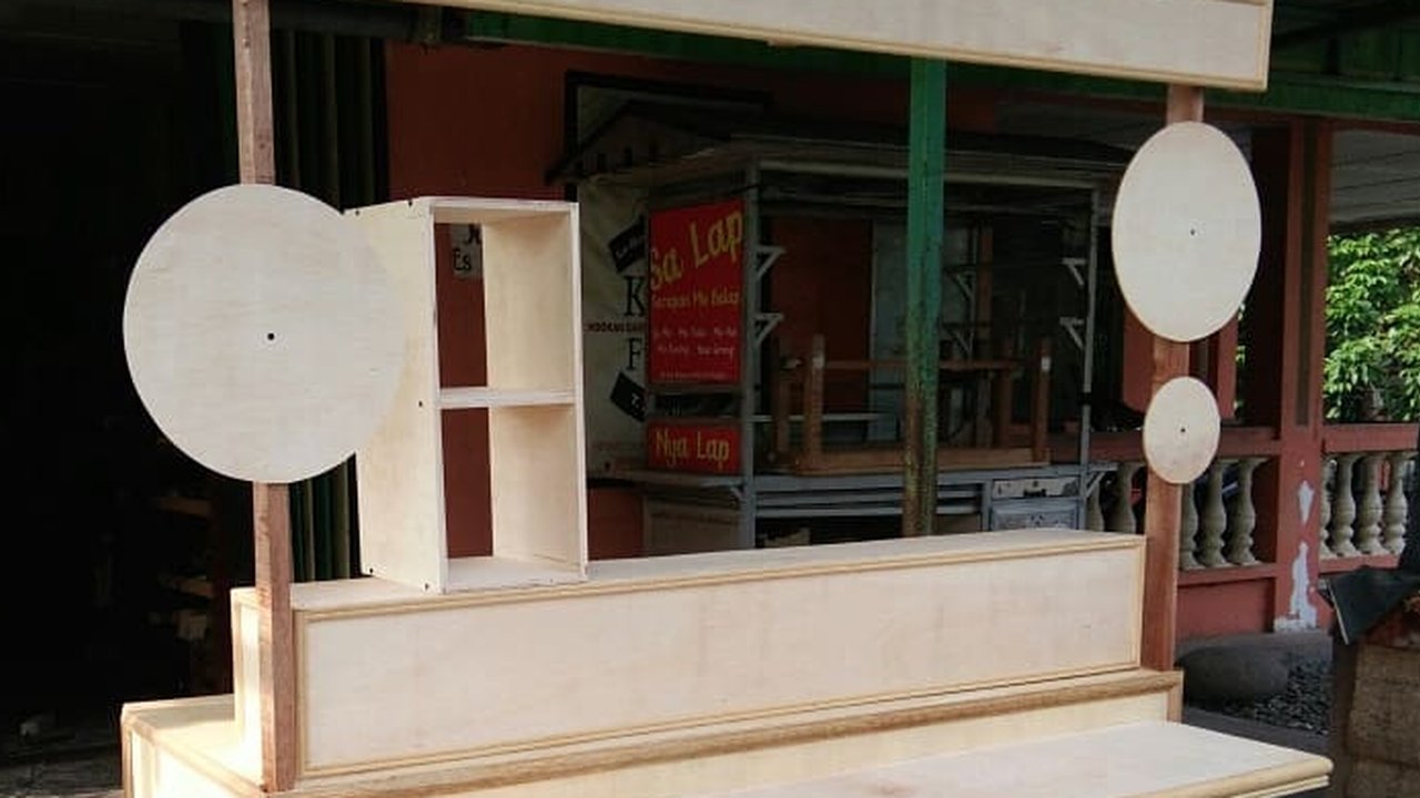 ilustrasi gerobak minimalis