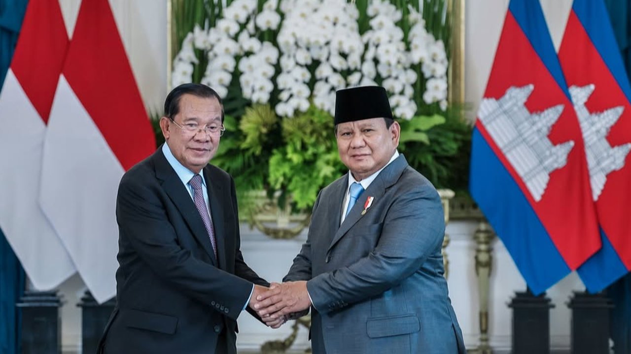 Presiden Prabowo menyambut Presiden Senat Kerajaan Kamboja Yang Mulia Hun Sen