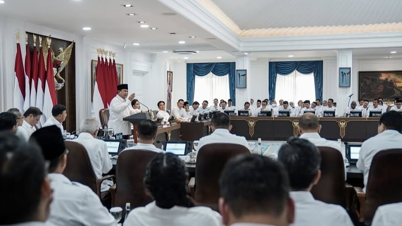 Presiden Prabowo di Sidang Kabinet Paripurna