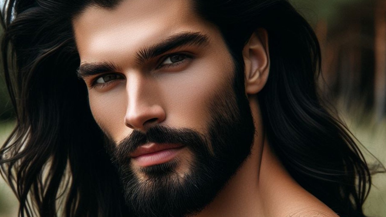 Ilustrasi Pria Berrambut Lebat