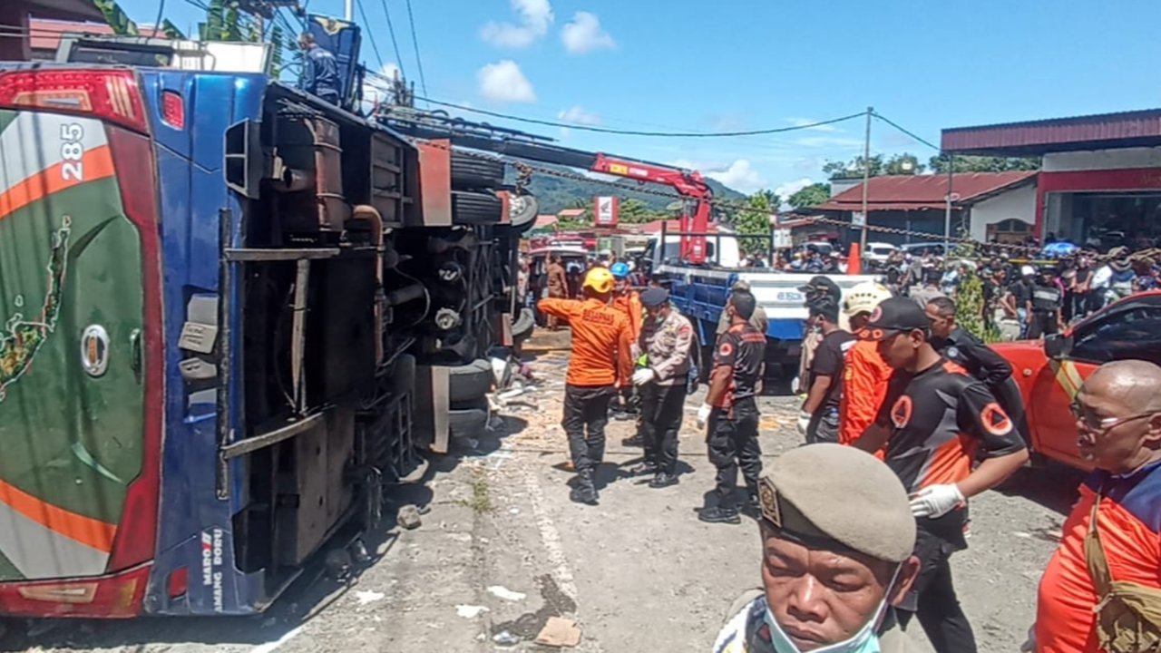 Kecelakaan Maut Bus ALS di Padang Panjang Sumbar: 12 Tewas, Sopir dan Kernet Diamankan