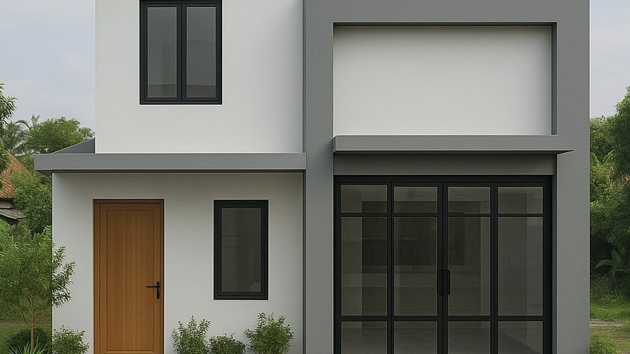 Model Rumah Sederhana di Desa Lengkap dengan Ruko untuk Jualan/AI