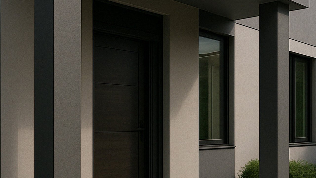 Teras Rumah Mewah dengan Tiang Minimalis Modern (Foto: Rizka Nur Laily via ChatGPT)