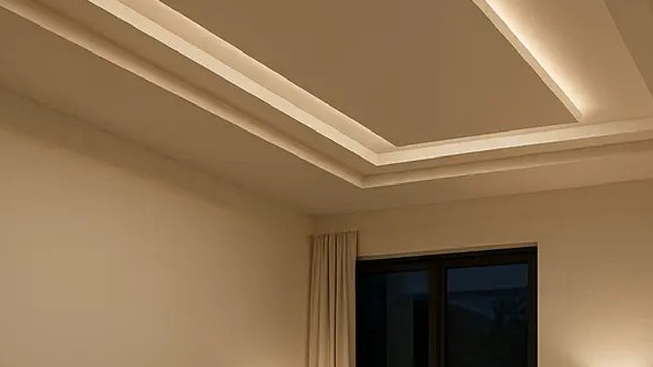 Plafon Gypsum Bertingkat Linear (Foto: ChatGPT)