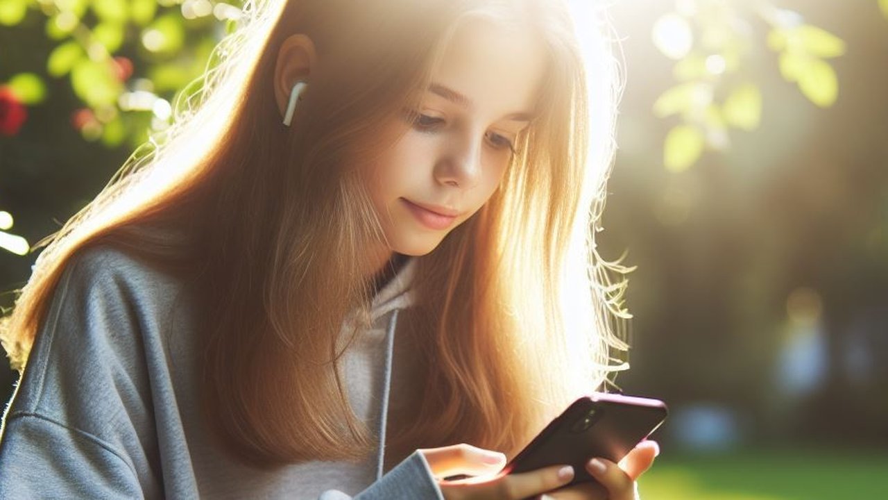 Ilustrasi Remaja Bermain Ponsel