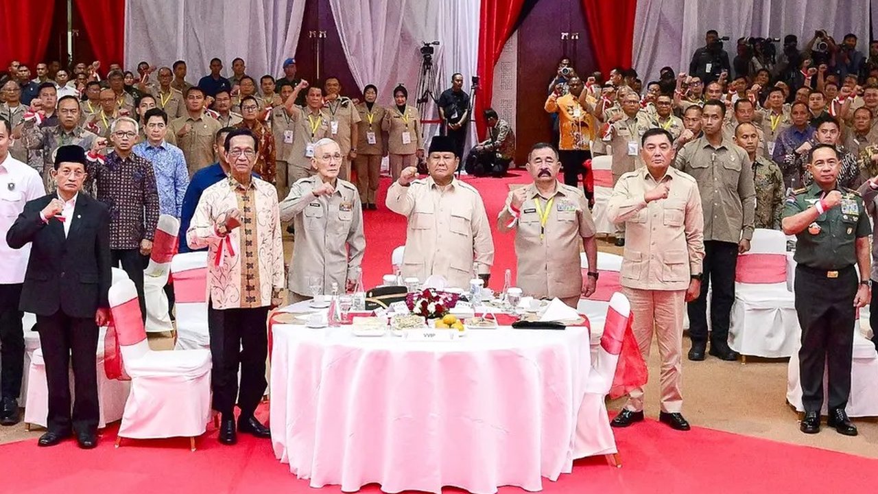 Presiden Prabowo di Acara Halal Bihalal Purnawirawan TNI