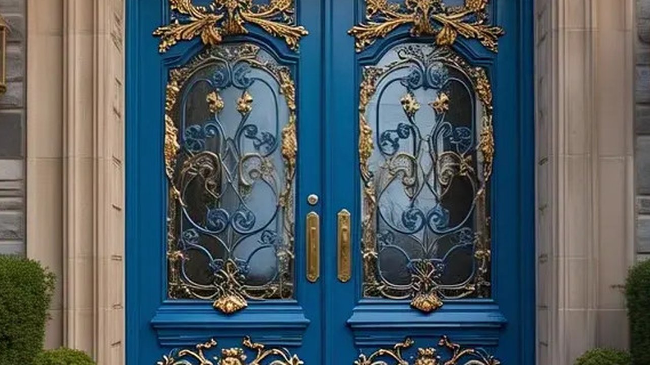 Pintu Minimalis Dua Daun dengan Warna Netral. Sumber: Meta.Ai