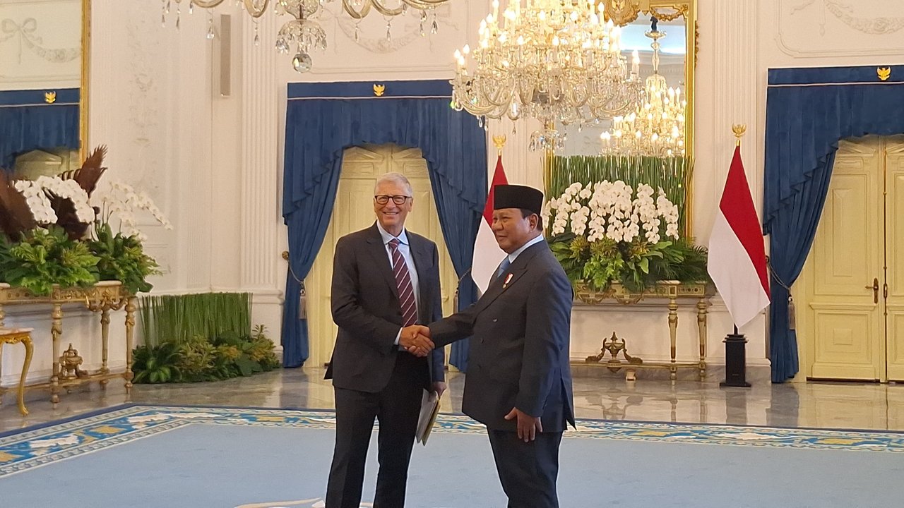 Tiba di Istana Merdeka, Bill Gates Disambut Langsung Prabowo