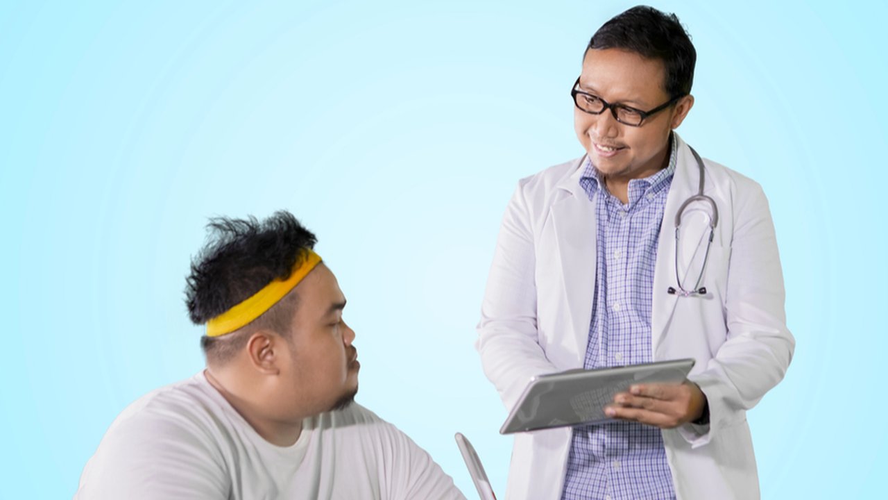 Ilustrasi pasien obesitas dengan diabetes.