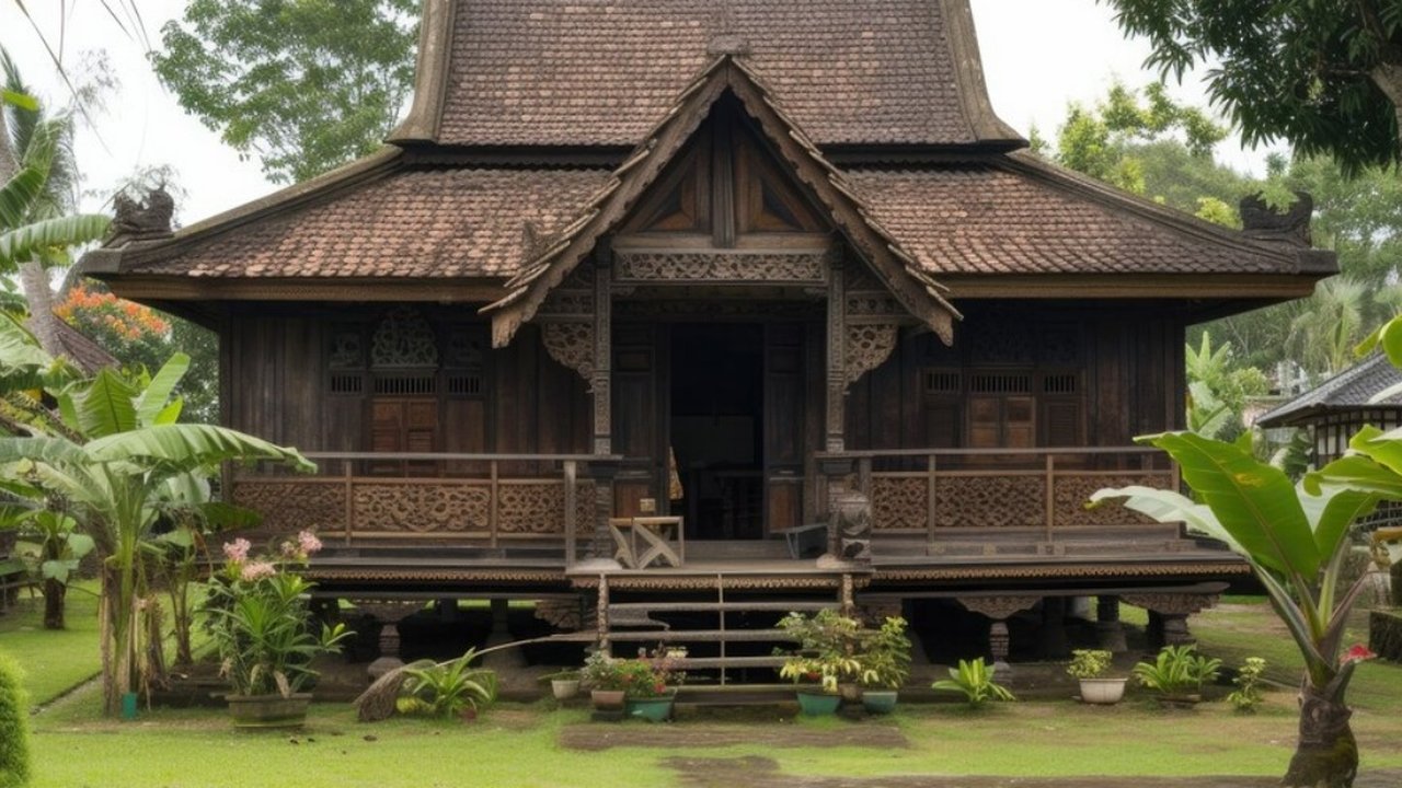 Ilustrasi Rumah Vernakular Kontemporer