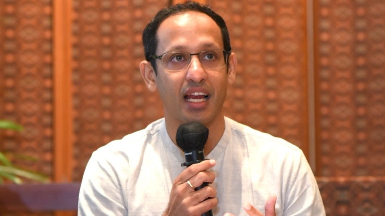 Mantan Menteri Pendidikan, Kebudayaan, Riset dan Teknologi (Mendikbud Ristek) Nadiem Makarim membantah program laptop Chromebook saat dirinya menjabat menyalahi kajian. (Nanda Perdana).