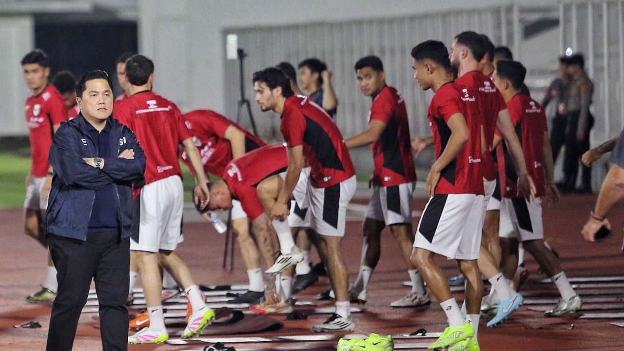 Timnas Indonesia akan melakoni laga pamungkas putaran ketiga kualifikasi Piala Dunia Asia grup C melawan Jepang. (PAUL MILLER/AFP)
