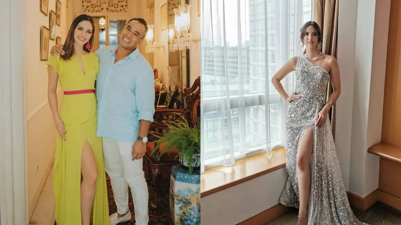 Inspirasi Dress Panjang Belah Samping Nia Ramadhani